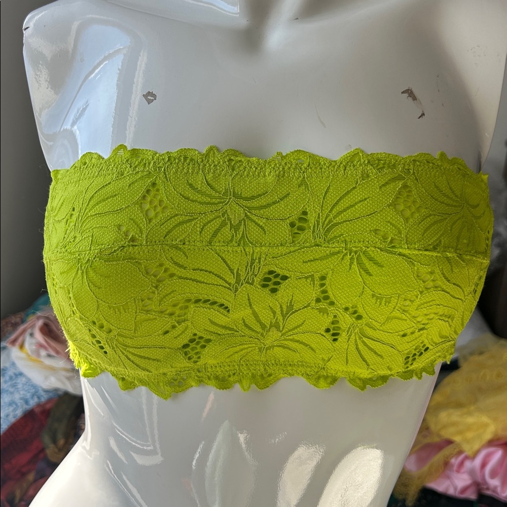 AERIE NEON STRAPLESS LACE BRALETTE SIZE 34B NWOT